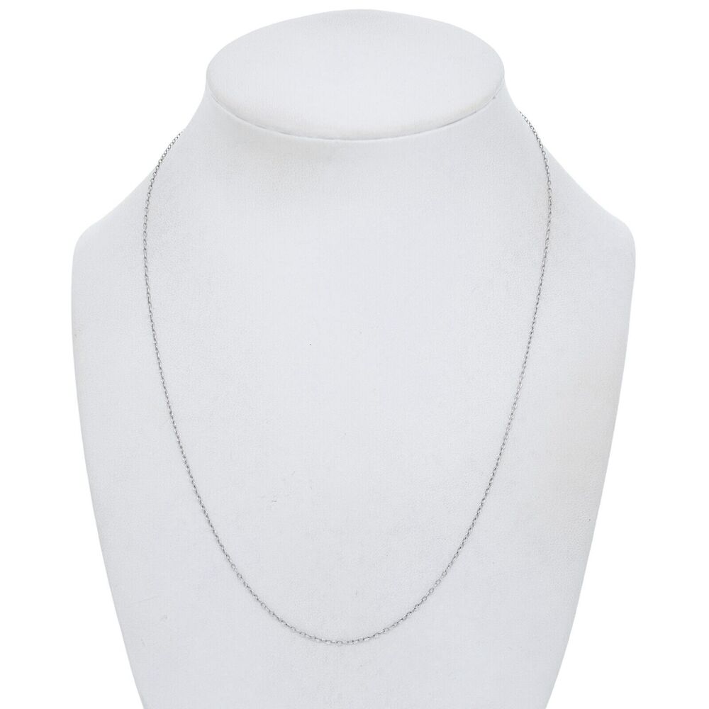 Estate Italian Sterling Silver 925 1.1mm Cable Chain Necklace 18.5"